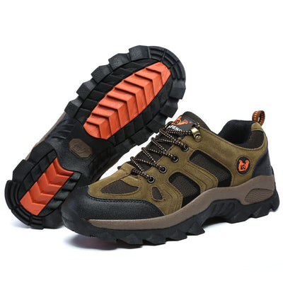 Qifeng Men Women Hiking Shoes Outdoor Sneakers brown plus cotton 38