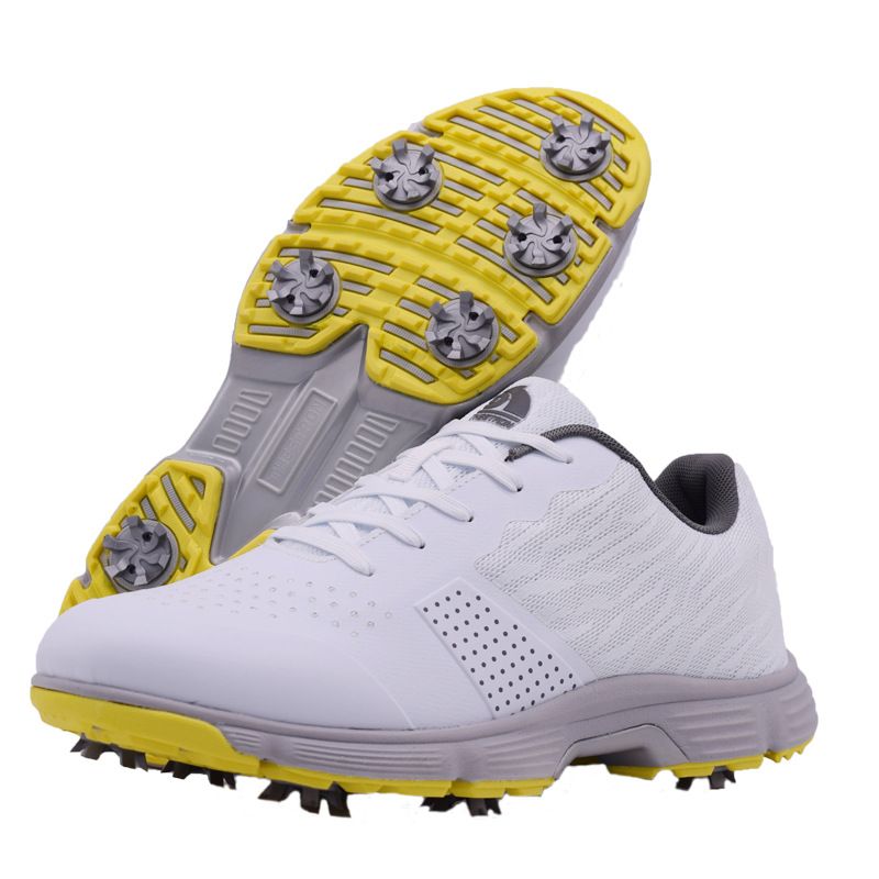 THESTRON Men Golf Shoes Waterproof Casual White 8.5