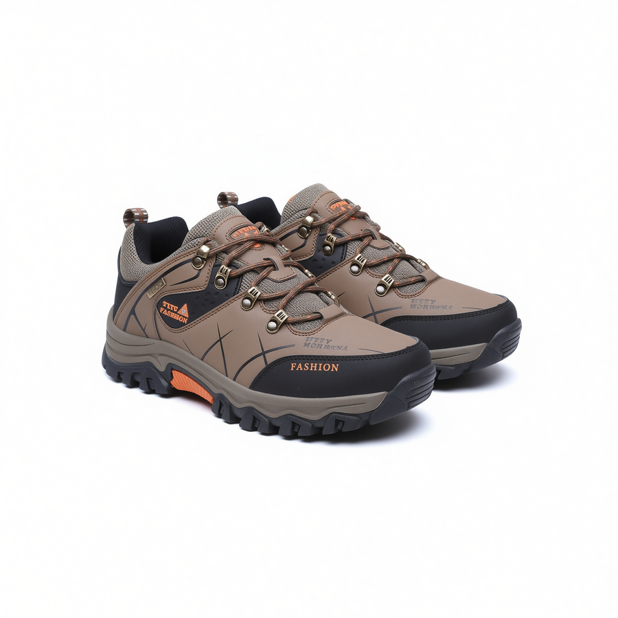 New Code Men Hiking Shoes Anti Slip Outdoor Brown 46