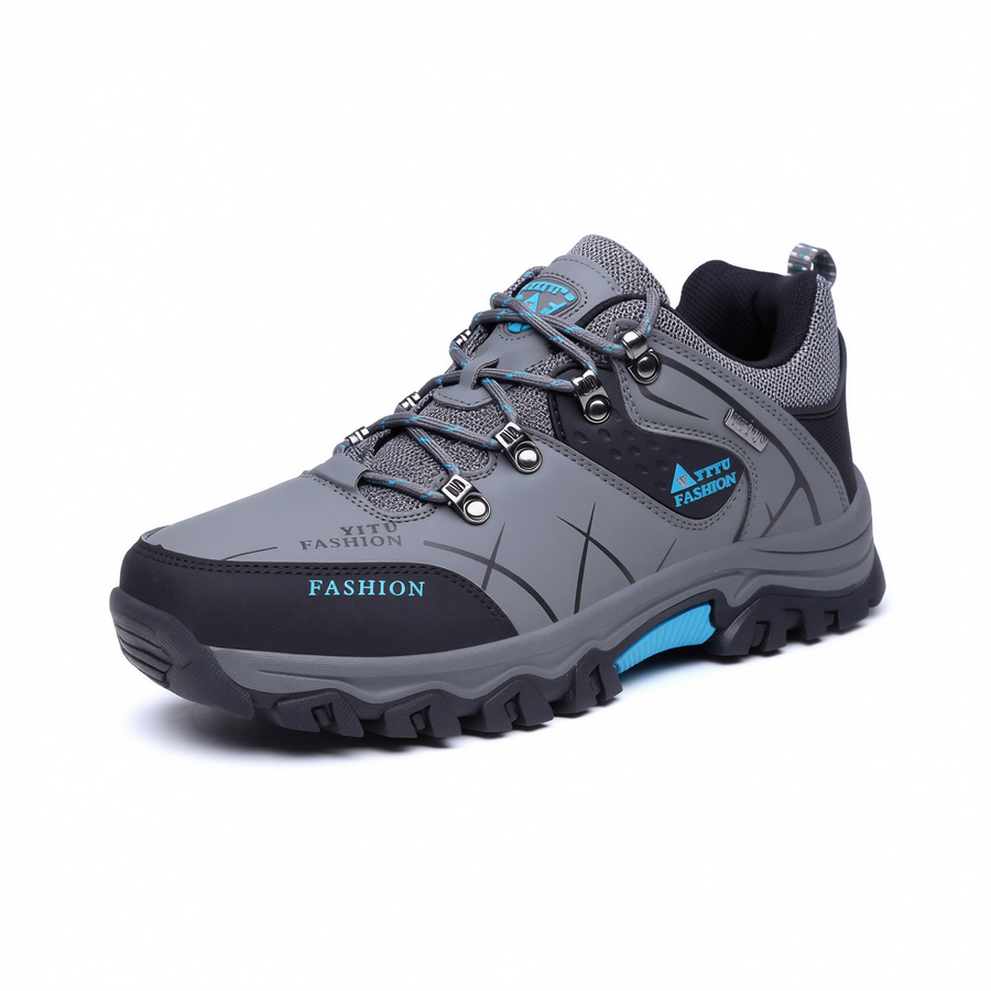 QIFENG Men Hiking Shoes Outdoor Trekking Sneakers soot 44