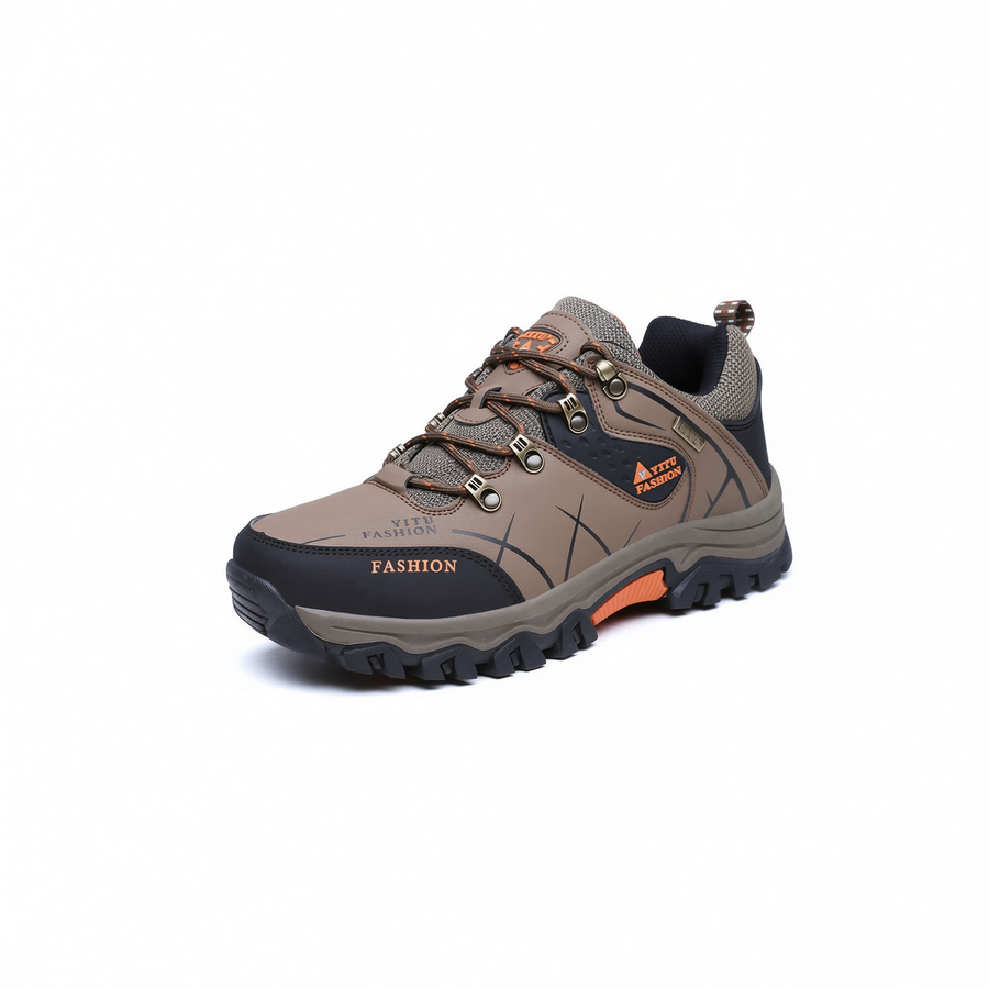 QIFENG Men Hiking Shoes Outdoor Trekking Sneakers Khaki 42