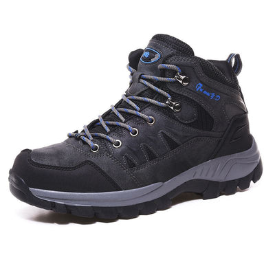 Men Hiking Shoes Minsi Xiusi Mid Top Anti Slip WN-9903-1 Gray 44