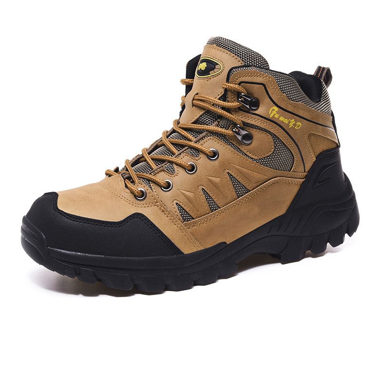 Men Hiking Shoes Minsi Xiusi Mid Top Anti Slip WN-9903-1 khaki 45