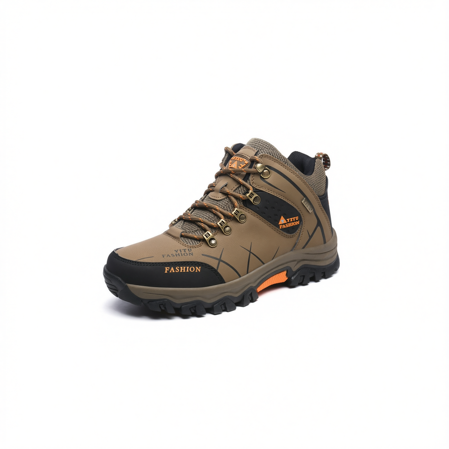 Men Hiking Shoes Waterproof High Top Size 47 8528 Khaki High-Top Cotton Shoes 43
