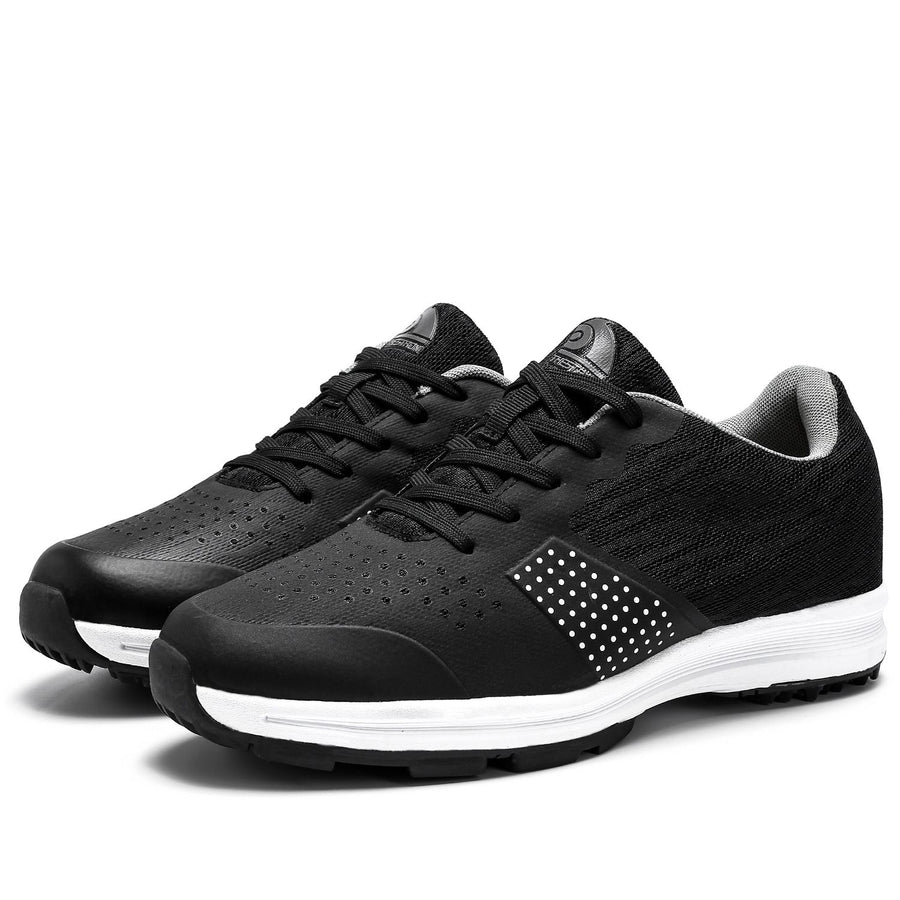 THESTRON Mens Golf Shoes Waterproof Non Slip Black US 8-EUR 41