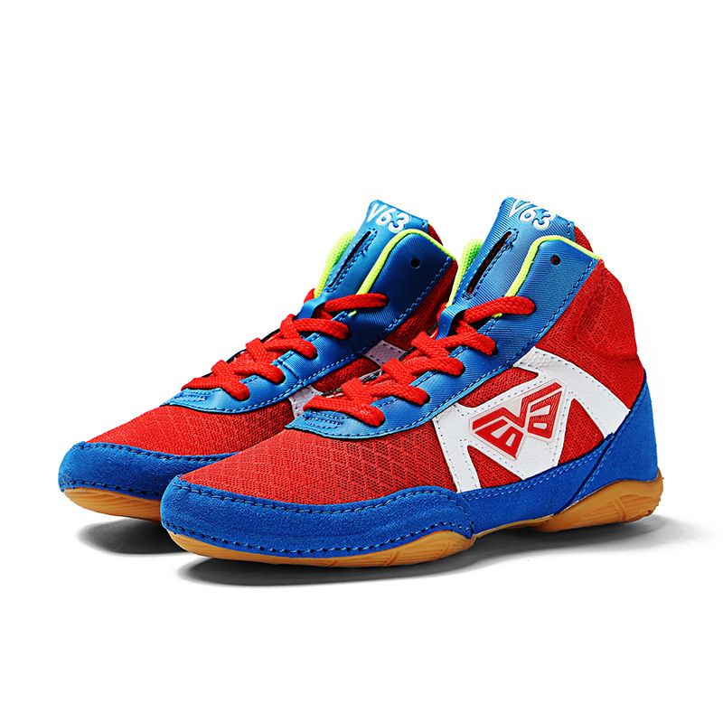 Children Wrestling Shoes New Code High Top Training Red 201847 33
