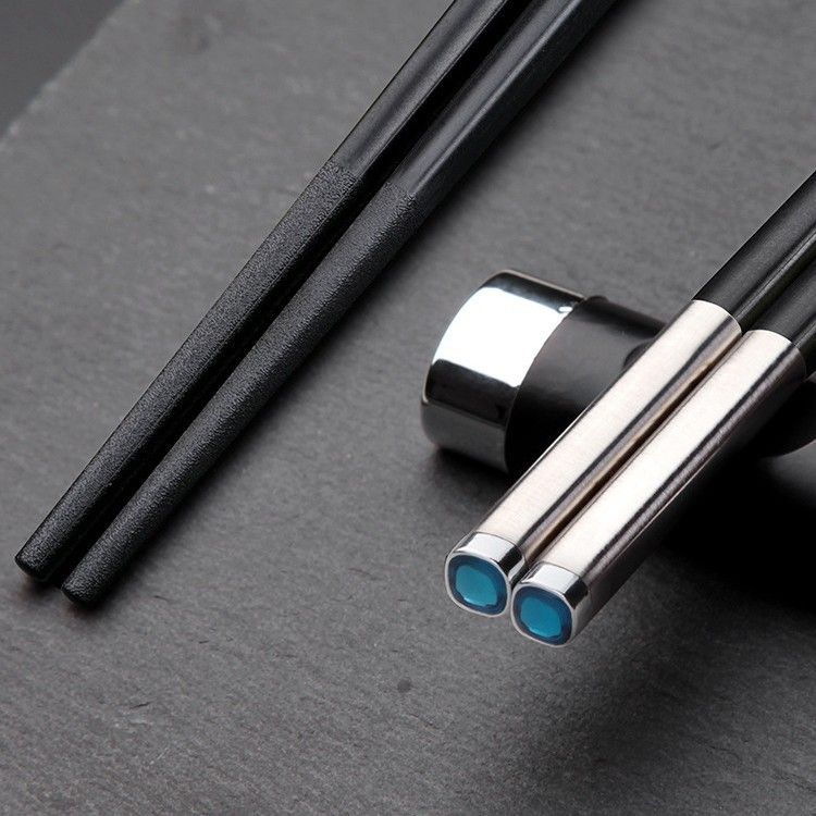 Chuangjian Alloy Chopsticks Laser Logo YB08 Blue