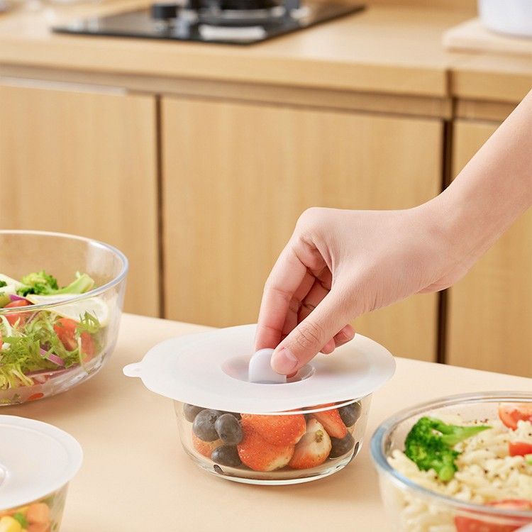 KM Silicone Food Lid Round Microwave Sealing Cover 10cm Medium size-12cm
