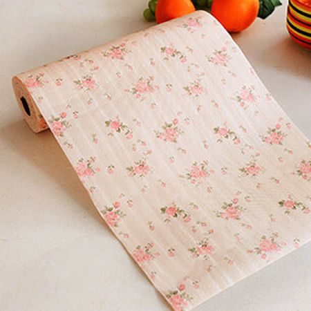 Cabinet Liner Rabbit Floral Waterproof Drawer Mat Light foundation rose