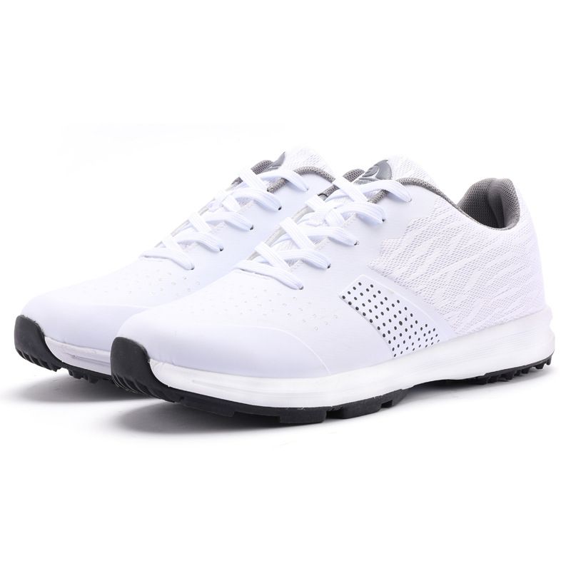 THESTRON Mens Golf Shoes Waterproof Non Slip White US 13-EUR 49