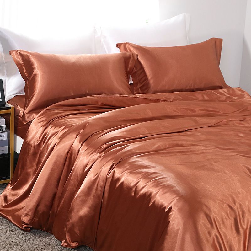 Shurui Silk Four Piece Set 150x200cm 1.8 m bed hat [quilt cover 200x 230cm]