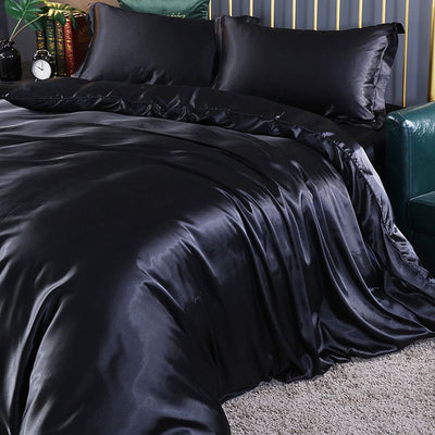 Shurui Silk Four Piece Set 150x200cm 1.2 m bed hat four-piece set [quilt cover 150x 200cm]