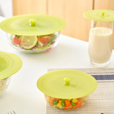 KM Silicone Food Grade Universal Bowl Lid 1295 diameter 13.5cm Color random delivery