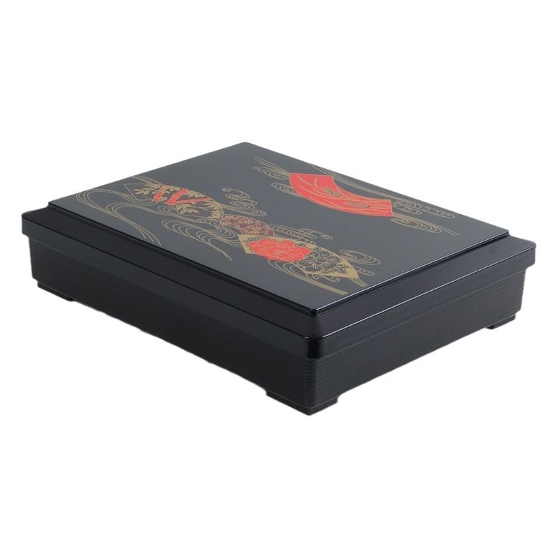 Lun Printed Lunch Box Plastic Square 501-800ml Medium wood grain 30*24.5*6 Medium Normal Temperature Printed Lunch Box