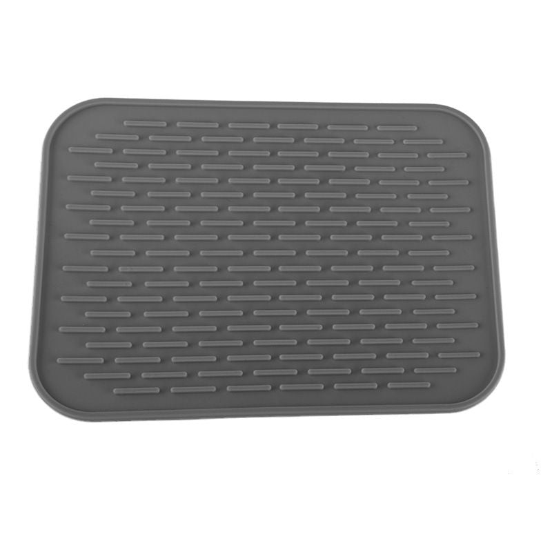 Silicone Table Mat Square Drain Heat Insulation Yipin Grey