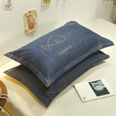 Pillowcase Pair 48x74 Polyester Twill 48x 74cm ± 2cm [pillow core a pillowcase a]