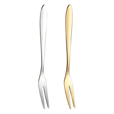 Sanrui Stainless Steel Two Prong Fruit Fork 410-Hemp Wheel-Silver