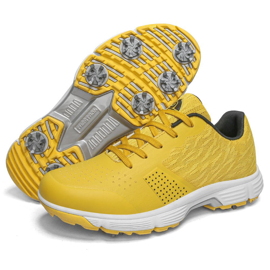 THESTRON Men Golf Shoes Waterproof Casual Yellow 11
