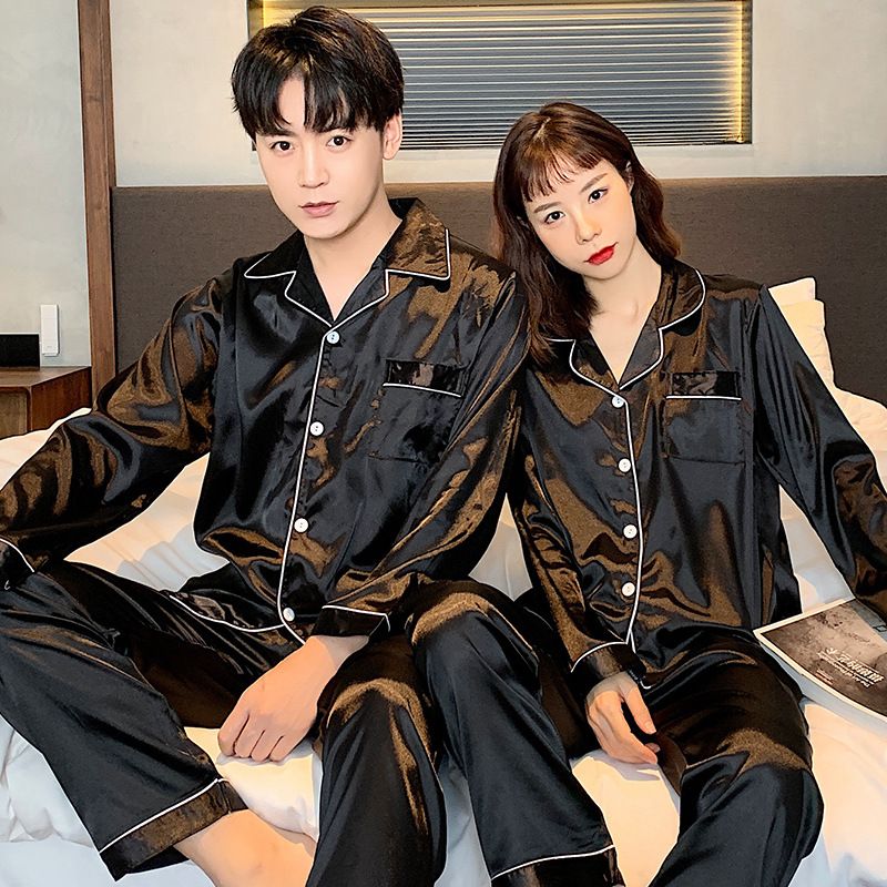 Plus Size Polyester Long Sleeve Sleepwear Trousers... 1290 black Women's XXL