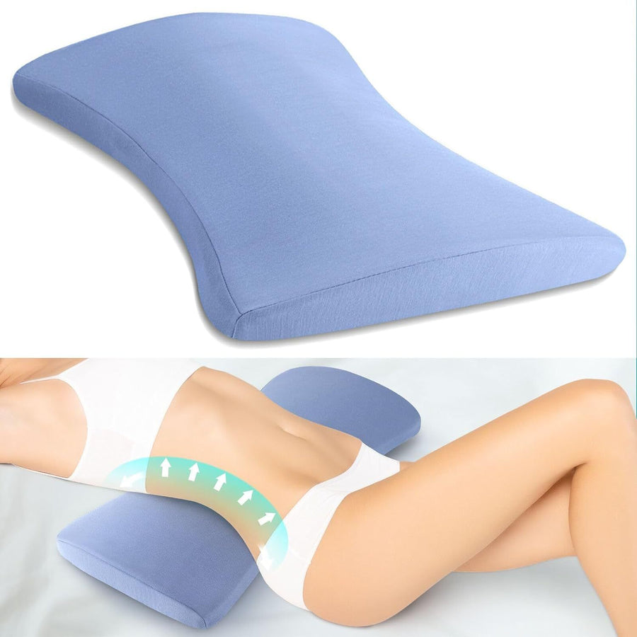 Neck friend Lumbar Pillow Memory Foam Support Blue 58*26*5.5cm