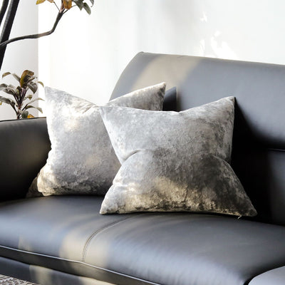 Ice Velvet Pillow Cover Polyester Solid Color 30x50cm Light Gray 50*50cm without pillow core