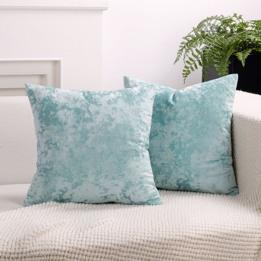 Ice Velvet Pillow Cover Polyester Solid Color 30x50cm Mint Blue 55*55cm without pillow core