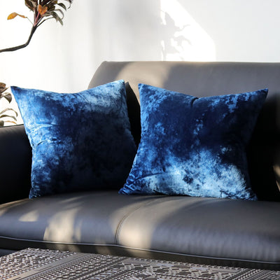 Ice Velvet Pillow Cover Polyester Solid Color 30x50cm Navy Blue 60*60cm without pillow core