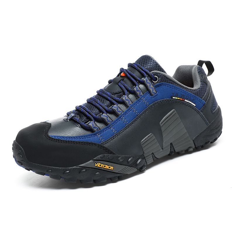 Lefectic Hiking Shoes Genuine Leather Waterproof. Dark blue 39