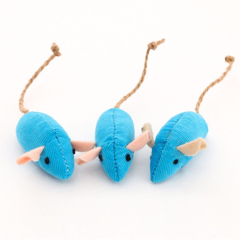 Cat Toy Catnip Mouse Pet Chew Play Blue No specifications