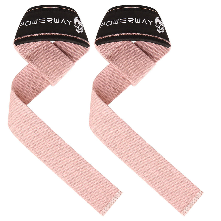 Deadlift Wrist Lifting Straps 2Pc Neoprene Cushion Pink