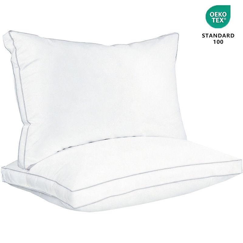Sleep talk Pillow White Fiber Neck Support Standard Queen(Pack of 4）26×18in，66 × 46cm，295g