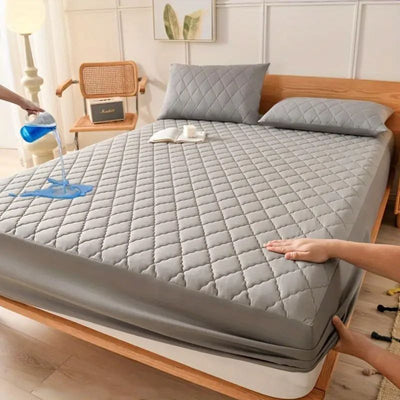 Waterproof Brushed Polyester Fitted Sheet Mattress grey 160*200cm [single fitted sheet]