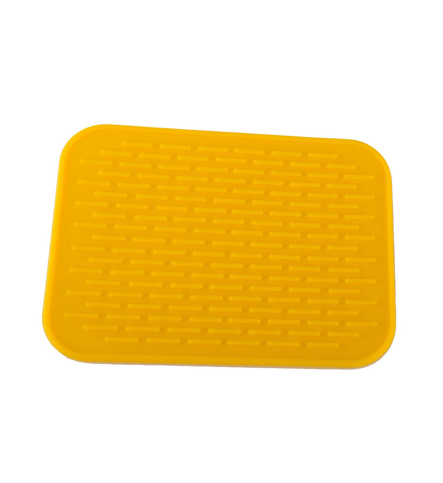 Silicone Table Mat Square Drain Heat Insulation Yipin Yellow