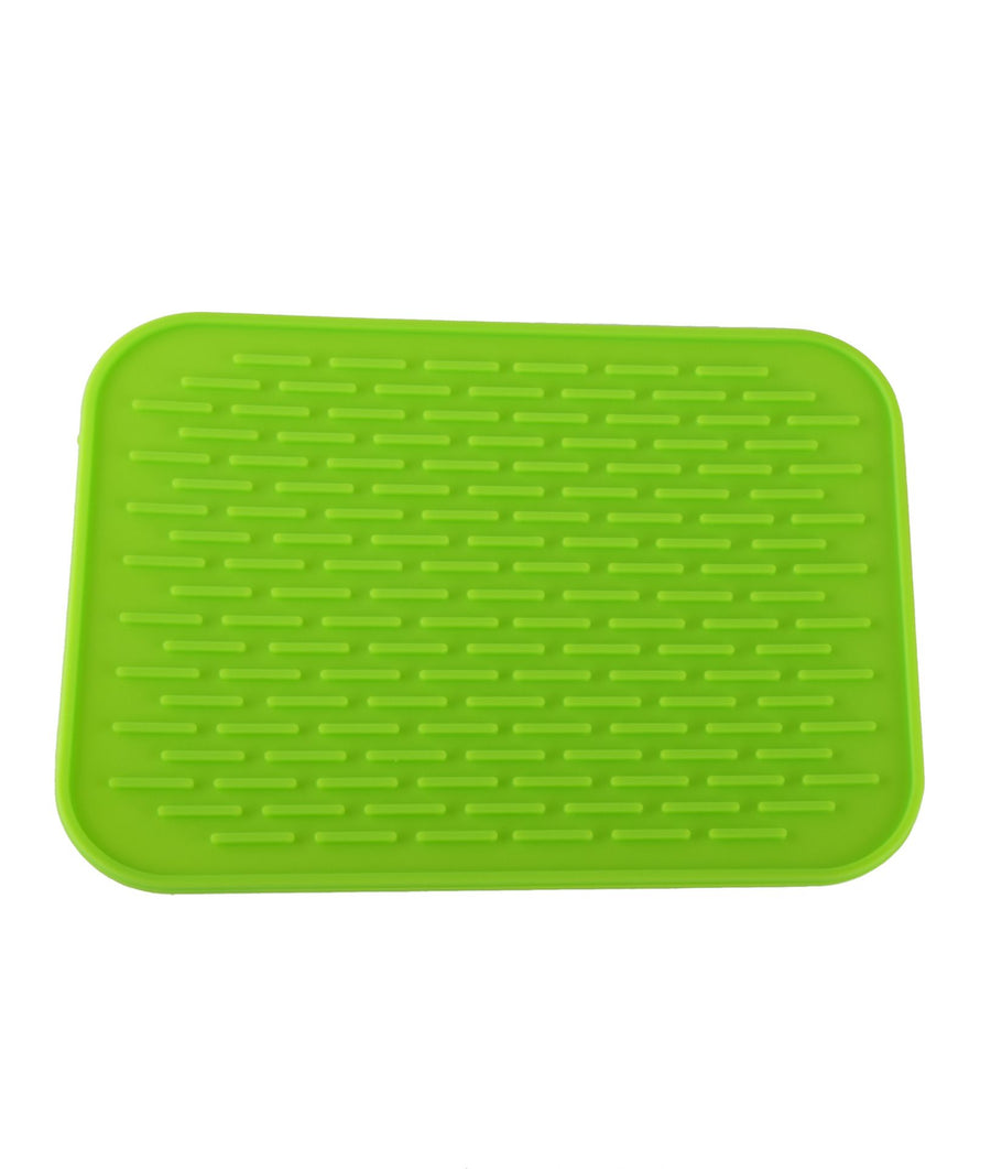 Silicone Table Mat Square Drain Heat Insulation Yipin Green