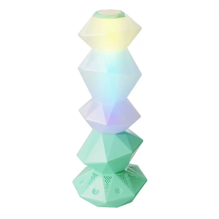 RGB Magic Crystal Speaker Lamp with Bluetooth, Music Sync, and Ambient Lighting for Gaming Desk, Bedroom, or Home Decor (Green)