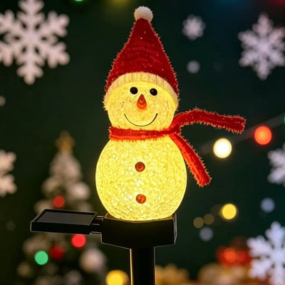 Charming Solar Snowman Stake Lights with Warm Glow, Auto On/Off, and Colorful Hat & Scarf Designs – Waterproof Outdoor Decoration for Garden, Pathway, and Yard, Ideal for Holiday Ambiance (Single Red)