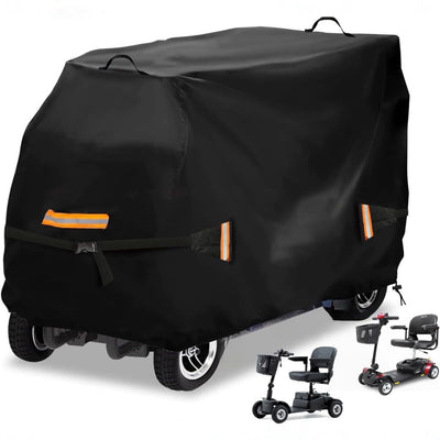 Keep Your Mobility Scooter Shielded from Rain, Sun, and Dirt with This Heavy-Duty, UV-Resistant Oxford Storage Cover — Perfect for Most 3- and 4-Wheel Scooters Parked Outdoors Year-Round (L)
