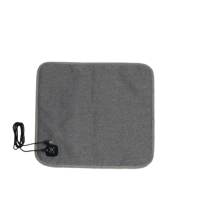 USB-Powered Heated Seat Cushion in Grey Oxford Fabric – Portable Warmth for Office, Car, and Outdoor Camping Chairs, Ideal for Cold Weather Comfort in Autumn and Winter (43×43cm)