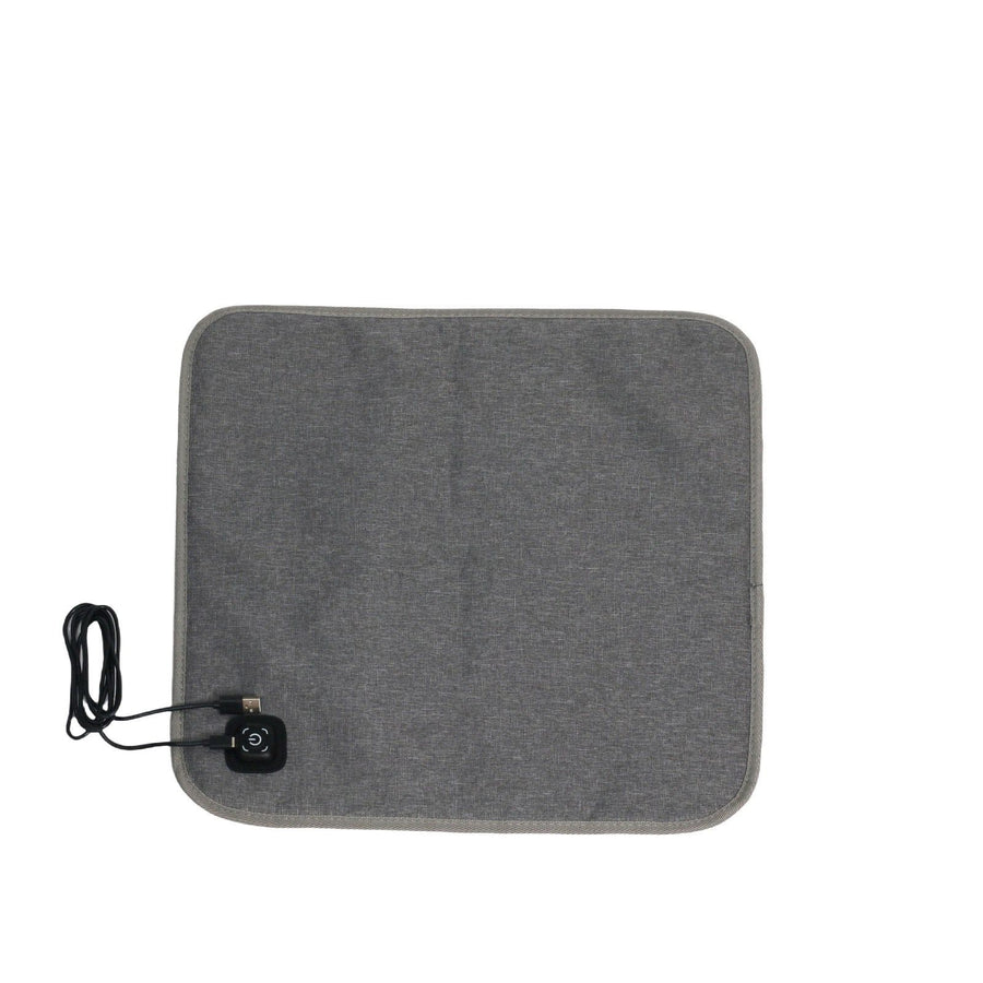 USB-Powered Heated Seat Cushion in Grey Oxford Fabric – Portable Warmth for Office, Car, and Outdoor Camping Chairs, Ideal for Cold Weather Comfort in Autumn and Winter (43×43cm)