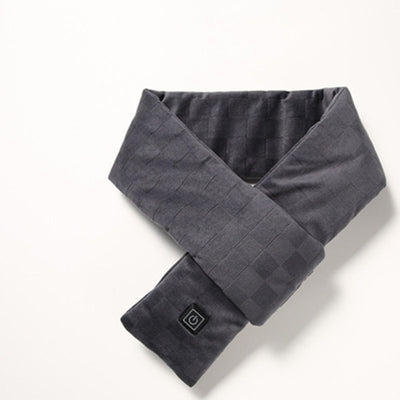 USB-Powered Heated Scarf with Adjustable Temperature, Soft Fleece Neck Warmer for Cold Weather, Perfect for Outdoor Camping, Home Relaxation, and Daily Commute (Dark Gray)