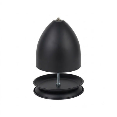 Iron Candle Warmer Lamp with Elegant Egg-Shaped Shade, Safe Flameless Scent Melting for Cozy Ambiance in Bedroom, Living Room, Yoga Studio, and Office, Perfect Gift for Christmas, Birthday, Mother's Day, and Valentine's Day (Black)
