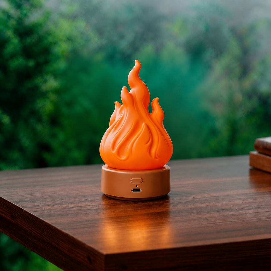 Bring the cozy, flickering charm of a realistic flame to any space with this portable LED flame night light, perfect for creating a warm ambiance during bedtime, parties, camping, or romantic evenings without any real fire hazards. (Orange, 2PCS)