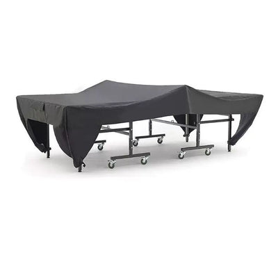 Premium Outdoor Ping Pong Table Cover Waterproof Sunproof Dustproof, Fits Standard Tables with Accessory Pocket and Secure Straps for All-Weather Protection (600D, Black)