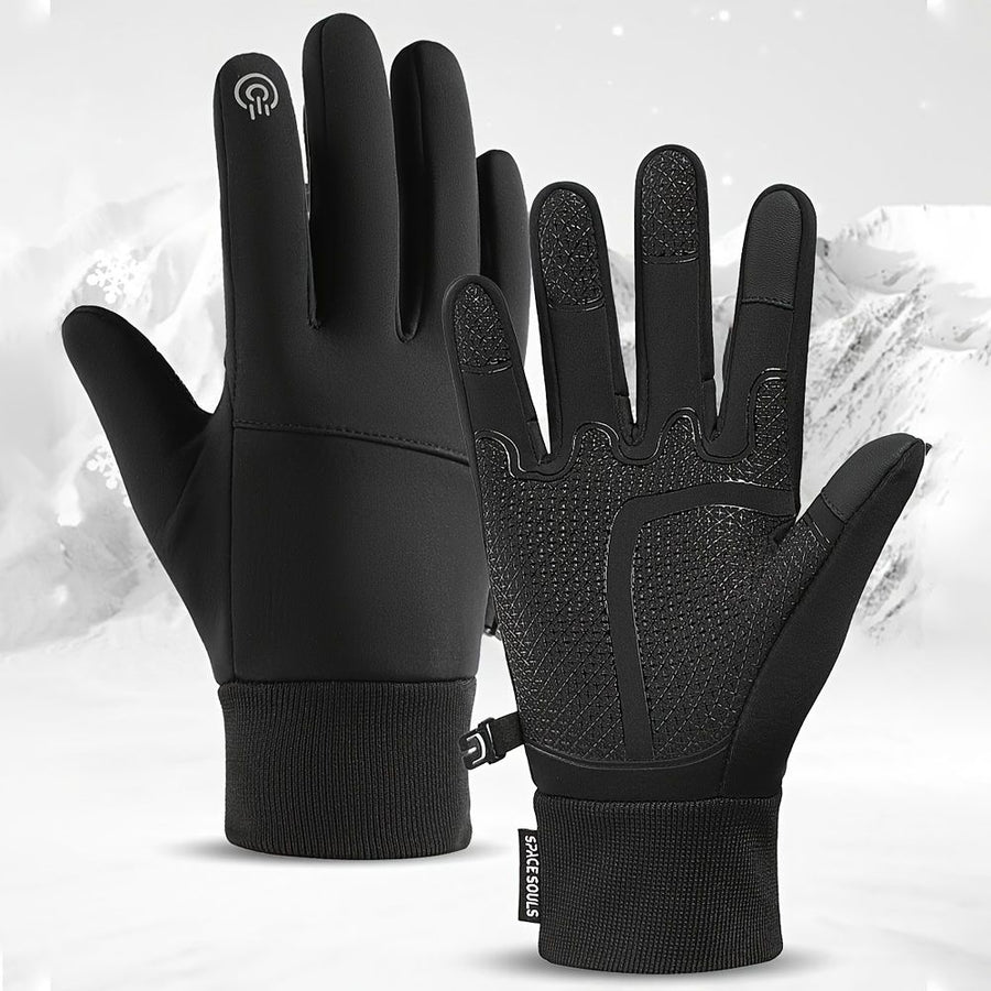 Winter Thermal Touchscreen Gloves for Outdoor Sports – Windproof, Fleece-Lined, Anti-Slip, Compatible with Running, Cycling, Fishing, Skiing, and Daily Cold-Weather Activities (XL)