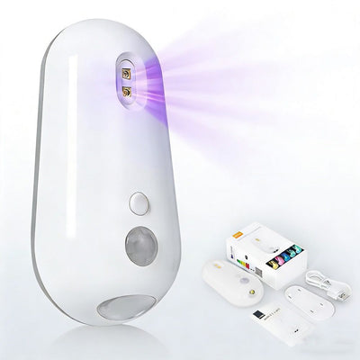 2-in-1 Motion Sensor Toilet UV Sterilizer Light with RGB Night Light – Automatic Disinfection, Waterproof Rechargeable Design for Bathroom Hygiene (2PCS)