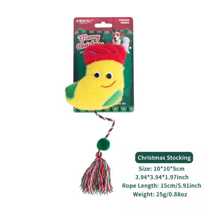 Delightful Christmas Catnip Cat Toys Set with Crinkle Sound – Soft Plush Biting and Kicking Playmates for Your Feline, Perfect Holiday Gift to Keep Indoor Cats Entertained and Self-Amusing (Christmas Stocking)