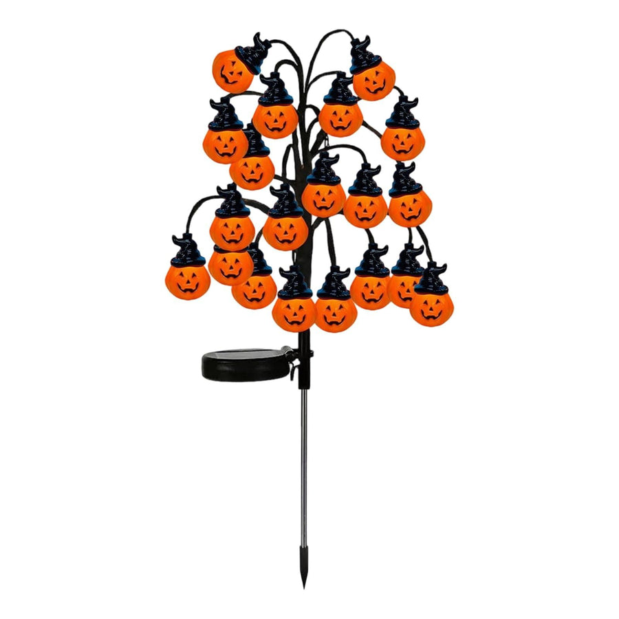 Bring Eerie Charm to Your Outdoor Space with Solar-Powered Halloween Stake Lights – Pumpkin, Skull, Spider & Pirate Motifs, 20 LED, Auto On/Off, Perfect for Garden Paths (Top Hat Pumpkin, 1PCS)