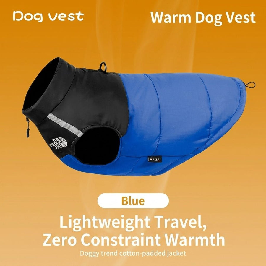 Keep Your Pup Cozy and Visible This Winter – Waterproof, Insulated Dog Coat with Reflective Strips, Front Zipper, D-Ring Leash Attachment, and Adjustable Fit for Daily Walks and Outdoor Adventures (5XL, SkyBlue)