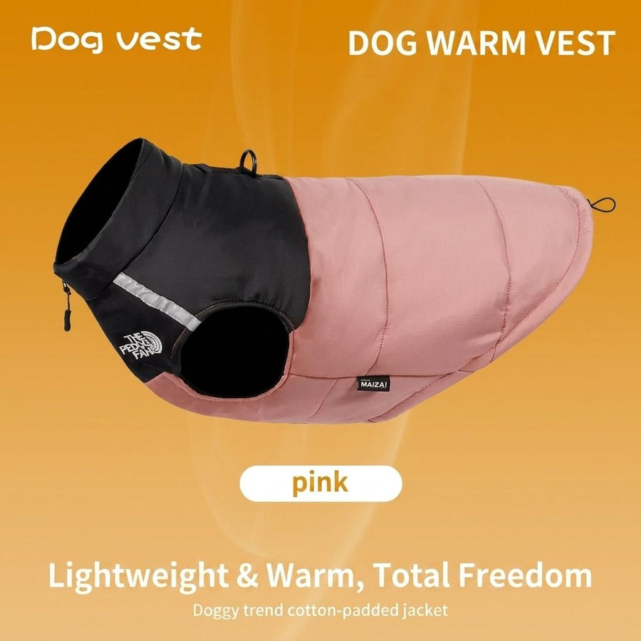 Keep Your Pup Cozy and Visible This Winter – Waterproof, Insulated Dog Coat with Reflective Strips, Front Zipper, D-Ring Leash Attachment, and Adjustable Fit for Daily Walks and Outdoor Adventures (M, Pink)