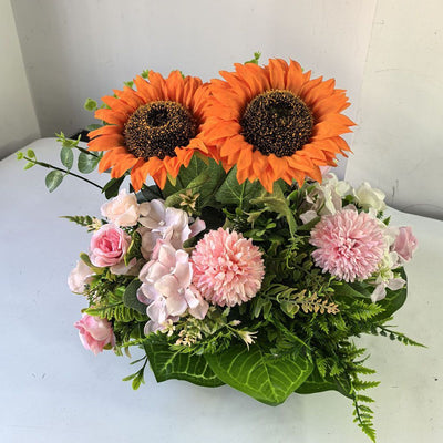 Artificial Flower Arrangement Fake Lilies And Roses Home Decor Accents Garden - Multi-color - Size 29